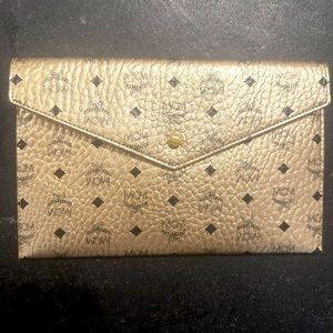MCM Gold continental pouch